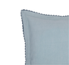 mer color pillow with hand crotched trim