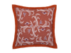 Marseille persimmon pillow with white background