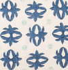 hand-blocked blue and white textile pillow