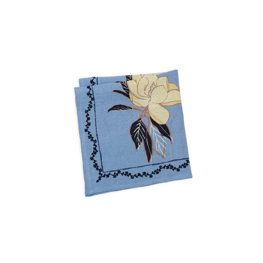 Magnolia Embroidered Napkin