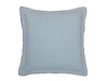 mer color pillow with hand crocheted trim