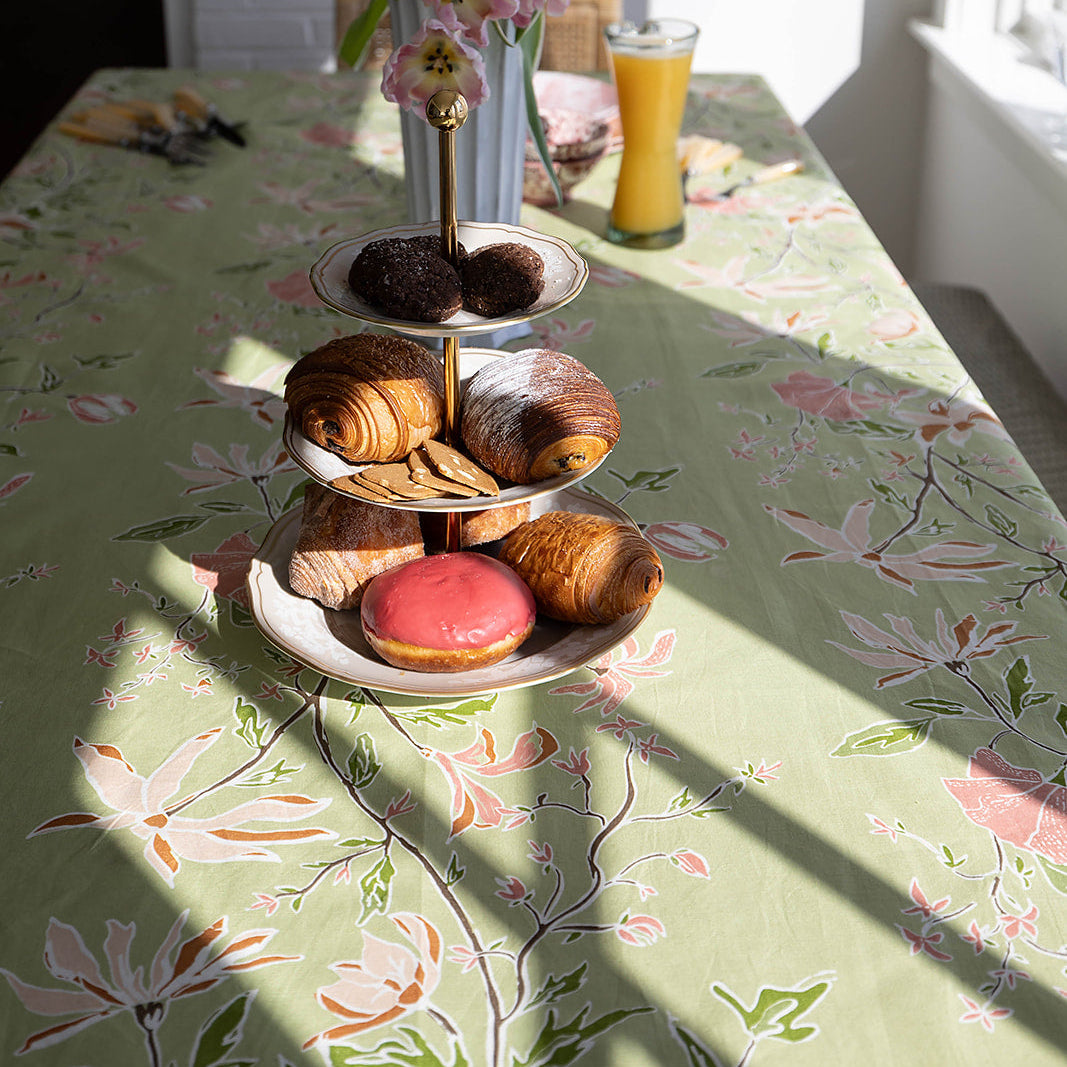New! Camille Tablecloth | Hand Block-Printed Tablecloths | Artisan