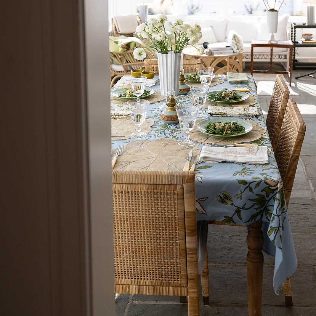 New! Camille Tablecloth | Hand Block-Printed Tablecloths | Artisan