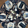 Tuileries Tablecloth Blockprinted Trim