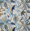 Maison Venu Bahti Hand Block Printed Natural Fabric in Lapis Linen Cotton blend