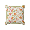 Maison Venu Beatrice Hand Block Printed Garden Decorative Pillow in `unch Linen Cotton blend