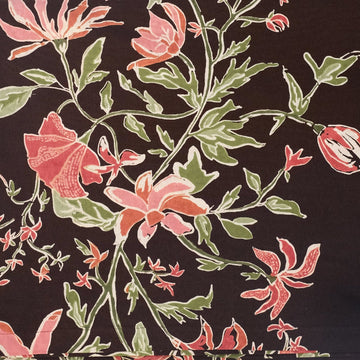 Maison Venu Camille
hand block-printed Tablecloth in Chocolate colorway, linen cotton blend