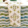 Maison Venu Celeste Hand Block Printed Napkin in Grass Linen Cotton blend