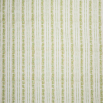 Maison Venu Elise Hand Block Printed Fabric in Herb Linen Cotton blend