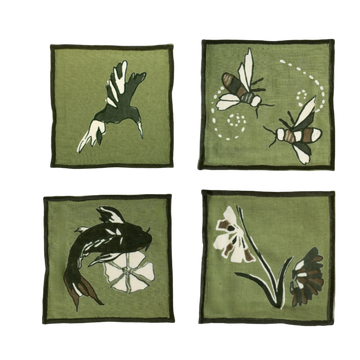 Half Past Seven x Maison Venu: Flora & Fauna Cocktail Napkins | Wholesale