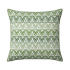Maison Venu Ines Hand Block Printed Garden Decorative Pillow in Seafoam Linen Cotton blend