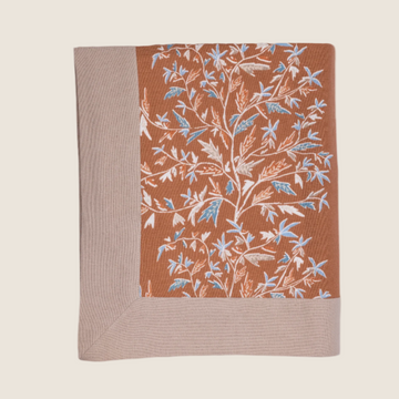 teracotta tablecloth with holly vine