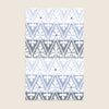 Maison Venu Ines Hand Block Printed Garden Decorative Pillow in Lapis Linen Cotton blend
