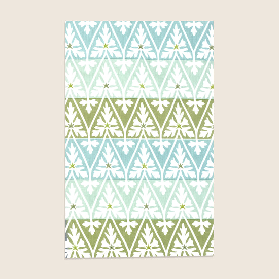 Maison Venu Ines Hand Block Printed Garden Decorative Pillow in Sungold Linen Cotton blend