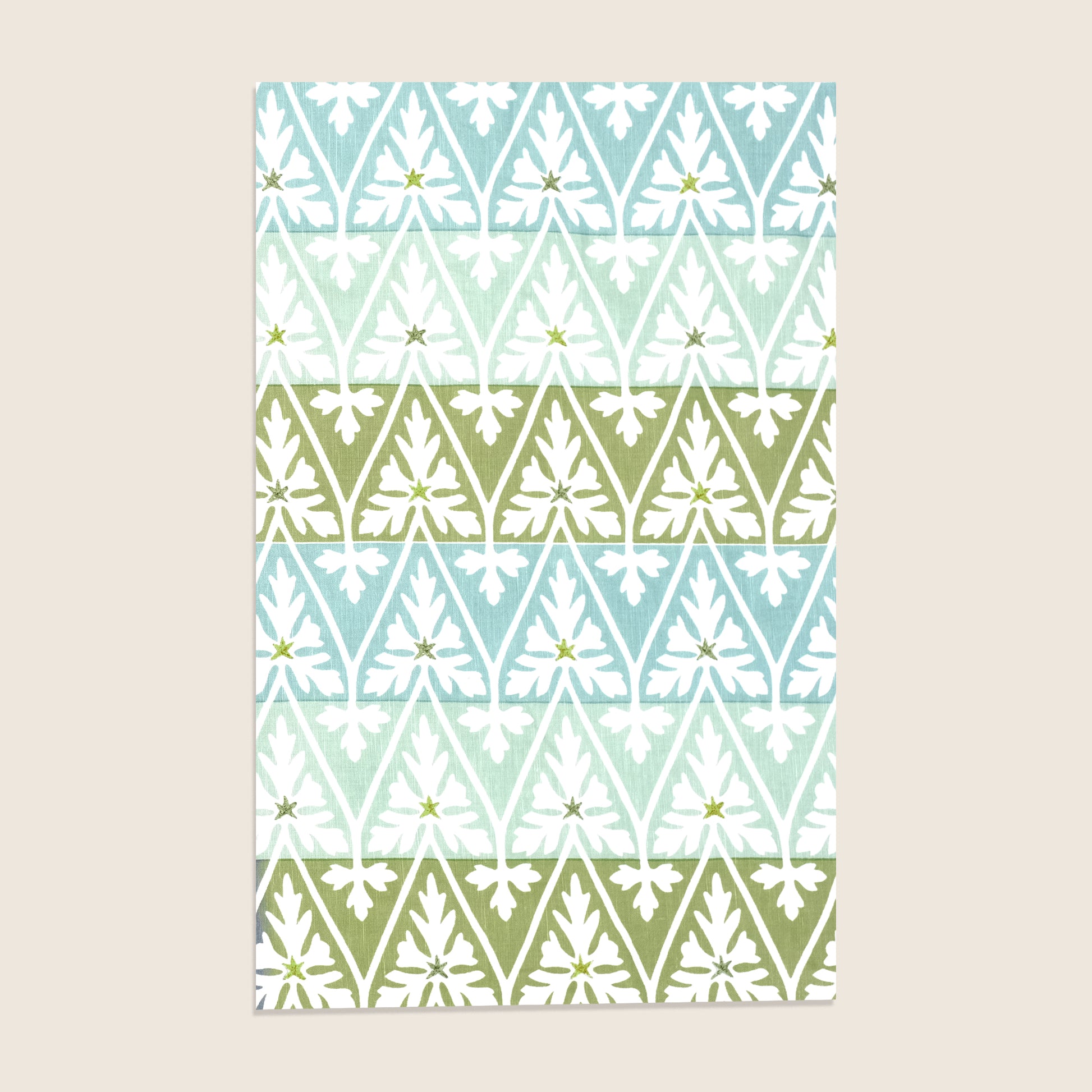 Maison Venu Ines Hand Block Printed Garden Decorative Pillow in Sungold Linen Cotton blend