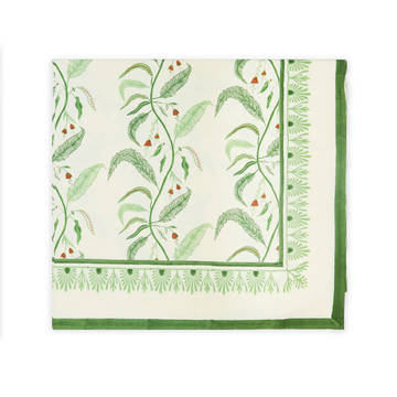 Tuileries Tablecloth Blockprinted Trim