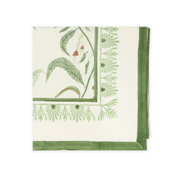 Tuileries Tablecloth Blockprinted Trim