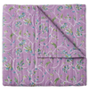Maison Venu Marguerite Hand Block Printed  Quilt in Lavender Linen Cotton blend 
