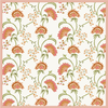 Maison Venu Beatrice Hand Block Printed Garden Decorative Pillow in Clay Linen Cotton blend