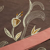 close up of aubergine tablecloth