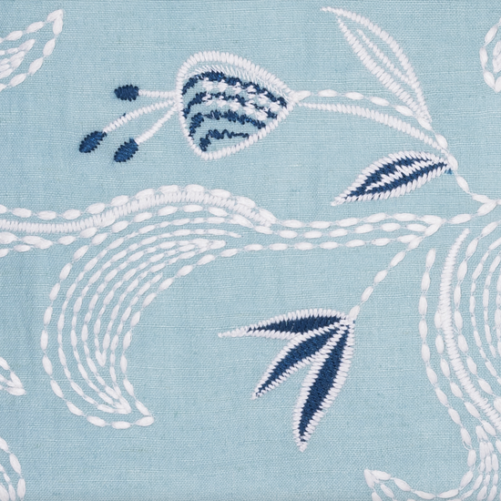 close up of marseille cobalt pillow