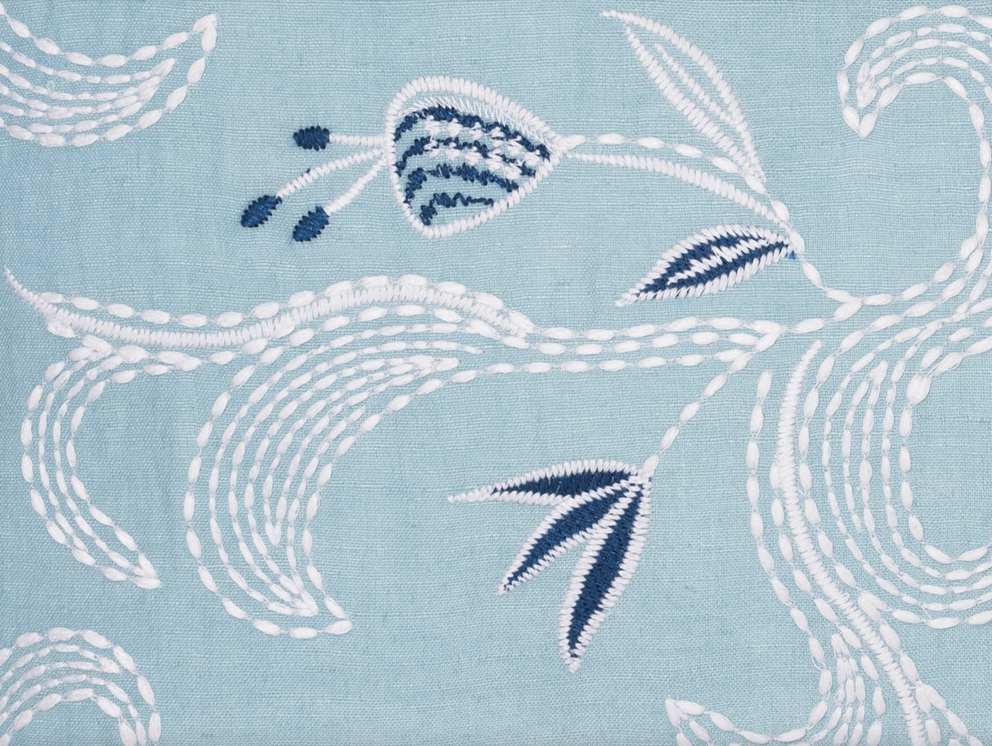 close up of marseille cobalt pillow