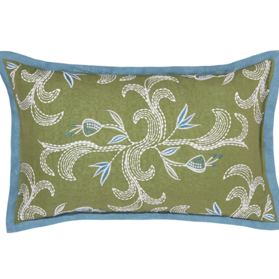 marseille verdant pillow against white background