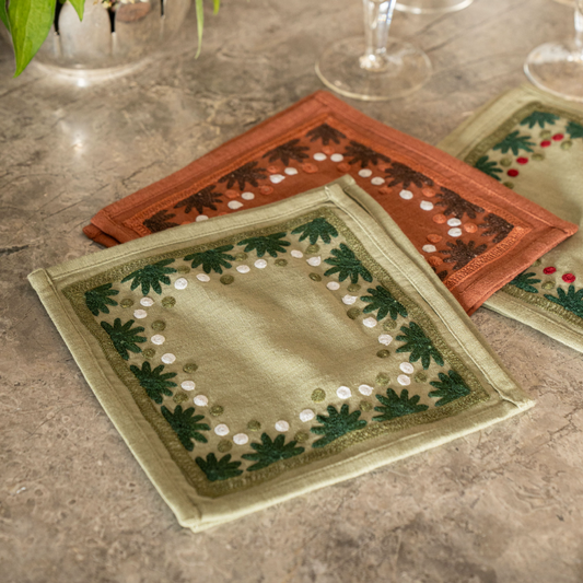 Starburst Evergreen Cocktail Napkin