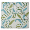 Maison Venu Tuileries Hand Block Printed  Quilt in Foliage Linen Cotton blend 