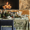 Tuileries Tablecloth Blockprinted Trim