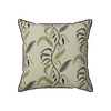 Maison Venu Tuileries Hand Block Printed  Decorative Pillow in Evergreen Linen Cotton blend