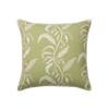 Maison Venu Tuileries Hand Block Printed  Decorative Pillow in Grass Linen Cotton blend