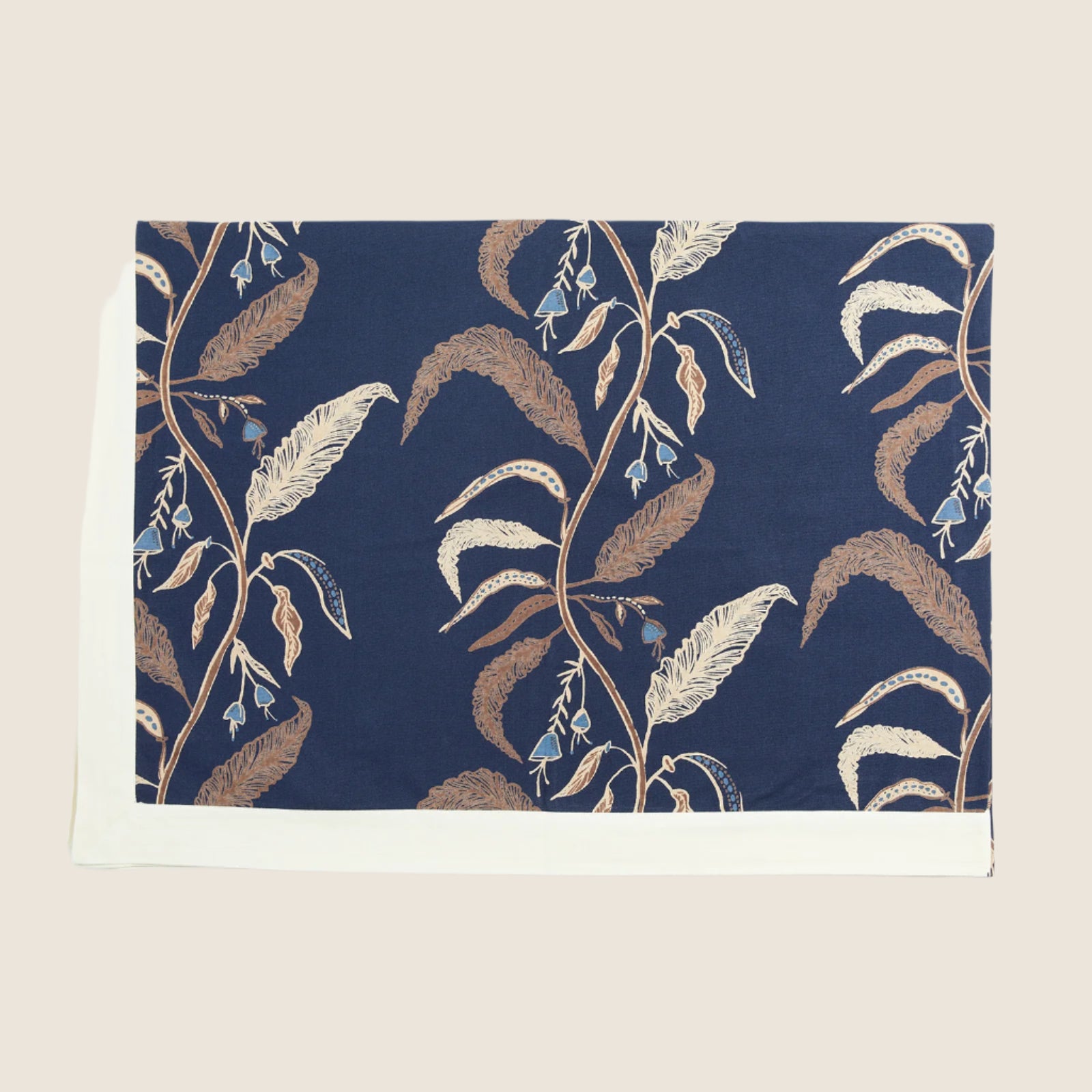 close up of tuileries woodsy tablecloth