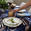 tablescape with tuileries woodsy tablecloth and place settings