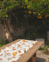 BLOCK POPPY PRINT LINEN RUNNER