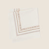 botany natural napkin on a white marble background