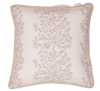 holly vine natural floral pillow against a white background